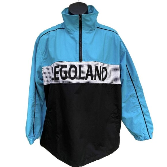 Legoland New York 1/4 Zip Pullover Windbreaker Turquoise Unisex Youth XL - Picture 1 of 7